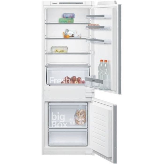 SIEMENS KI77VVSF0 Réfrigérateur combiné intégrable - 232L (169+63) - IQ300 - 158x54cm - Blanc