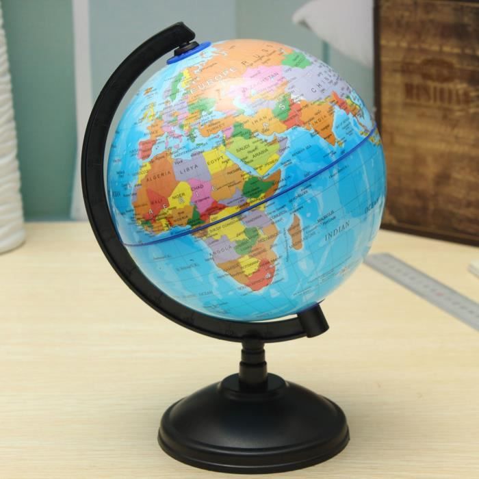 14cm GlobeTerrestre Carte du monde Base Géographie éducatif Jouet