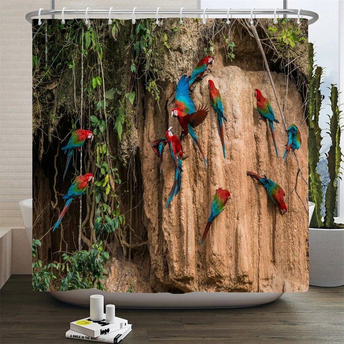 1-180*200 cm -Rideaux de douche colorés en Polyester, imperméable, avec
