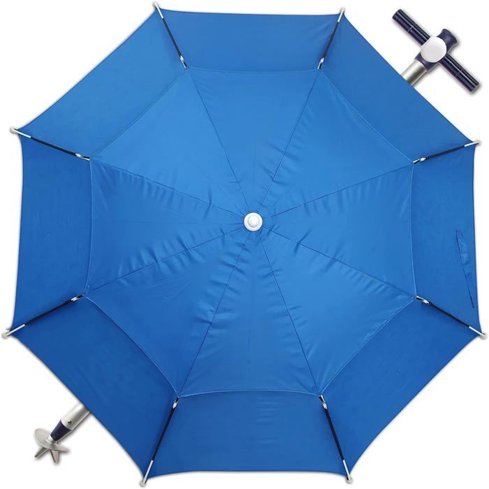 Parasol De Plage Bohème à Franges - Hauteur Réglable 180cm, Mât Aluminium Imitation Bois, Protection UV50+, Idéal Jardin, Balcon, Terrasse - 6