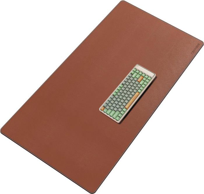 Sous-main De Bureau En Cuir PU 110 X 60 Cm – Grand Format, Antidérapant, Imperméable, Protège La Table (marron)
