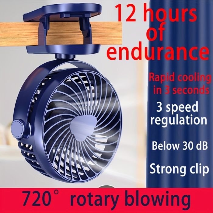 1 mini ventilateur portable chargement USB une charge/12 heures dutilisation - Nobrand
