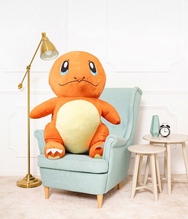 DEAR BEAR Ours en peluche Grand XXL Charmander (Orange, 90cm
