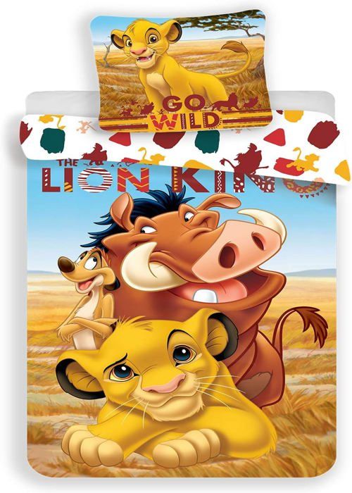 Parure lit Housse de couette Disney Le Roi Lion pour enfants 100x135cm réversible Parure lit Housse de couette Disney Le Roi Lion pour enfants 100x135cm réversible