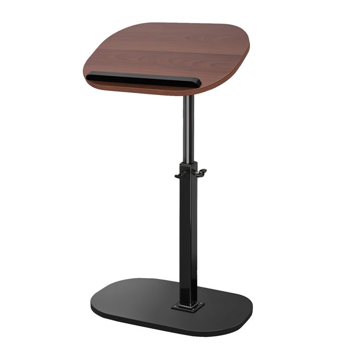 Table D'appoint à Roulettes, Table Basse, Moderne, Réglable En Hauteur, En Bois, Pivotante à 360°, Table De Canapé/ordinateur Portable, Table De Lit, Table De Salon – 40 X 40 X 45 Cm, En Noyer