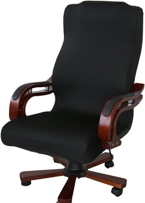 Housse en tissu élastique extensible amovible et résistante pour fauteuil de bureau pivotant (housse uniquement fauteuil non