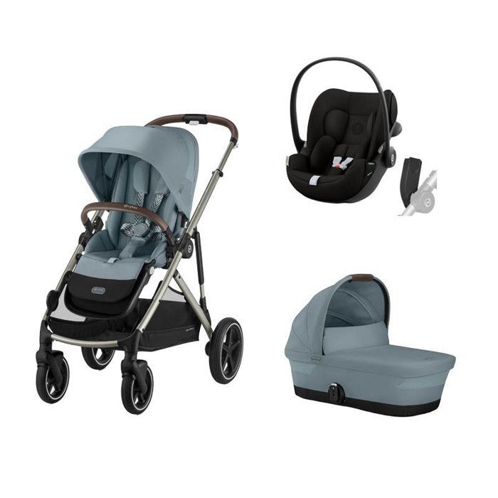 CYBEX - Poussette Trio Gazelle S SLV + Nacelle + Cloud G3 Stormy Blue