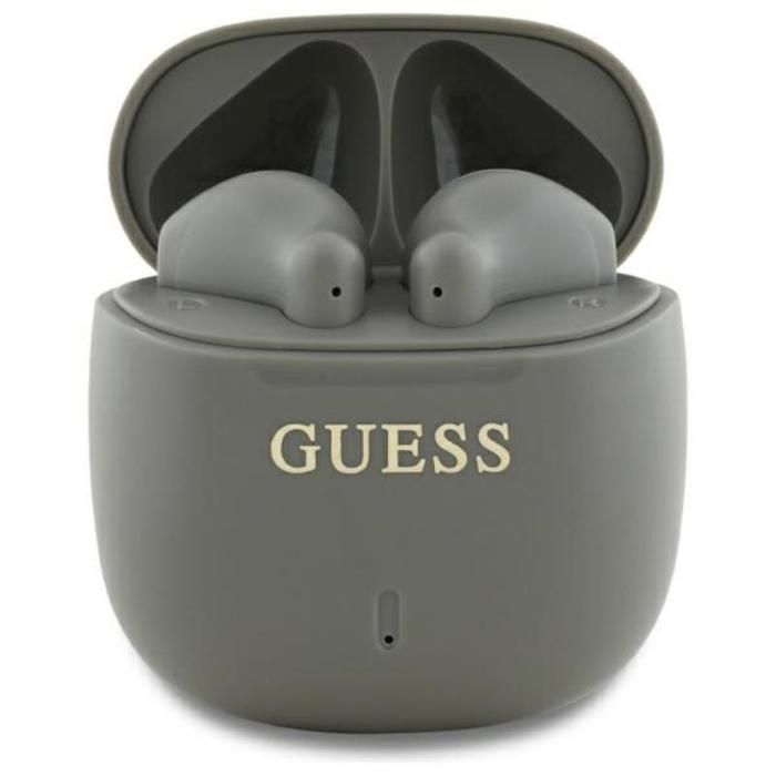 Casque Bluetooth TWS + étui de chargement (gris) Logo classique imprimé Guess