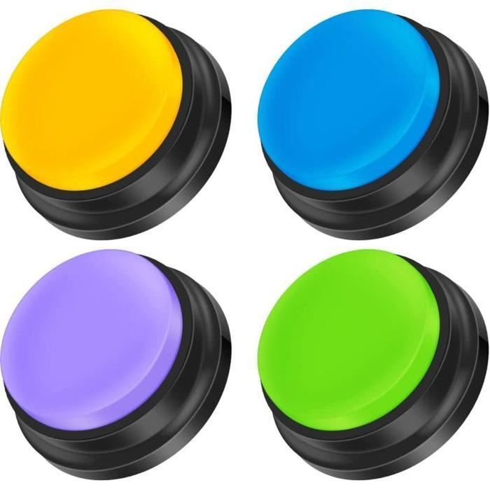 CLICKER - SIFFLET - DISQUE - BIPPER 4Pc Bouton de Communication pour Chien Bouton denregistrement Chien Bouton Dressage