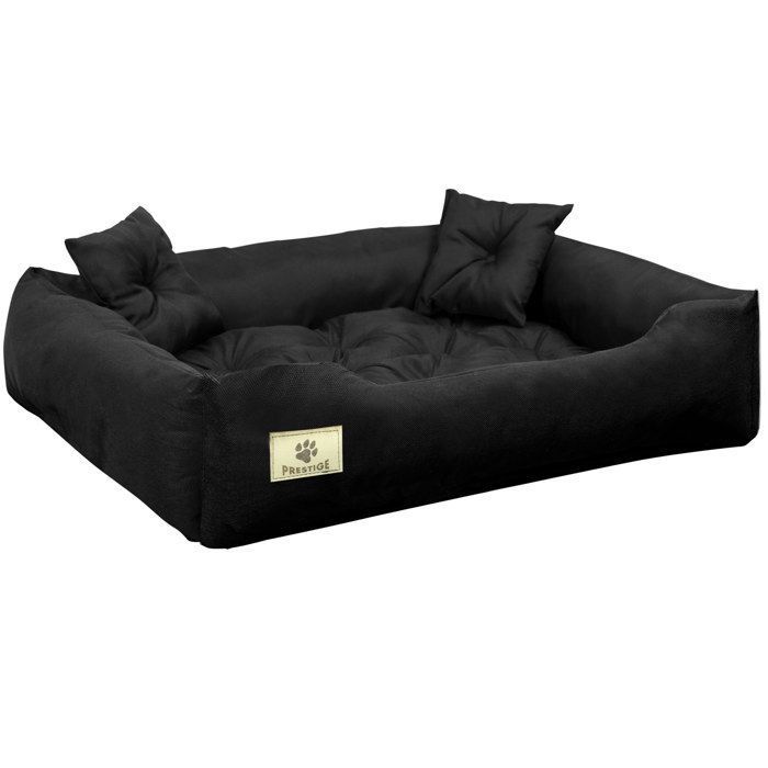 Comparer les prix de Lit Pour Chien EDANTI Impermeable Avec Coussins 75x65 Noir