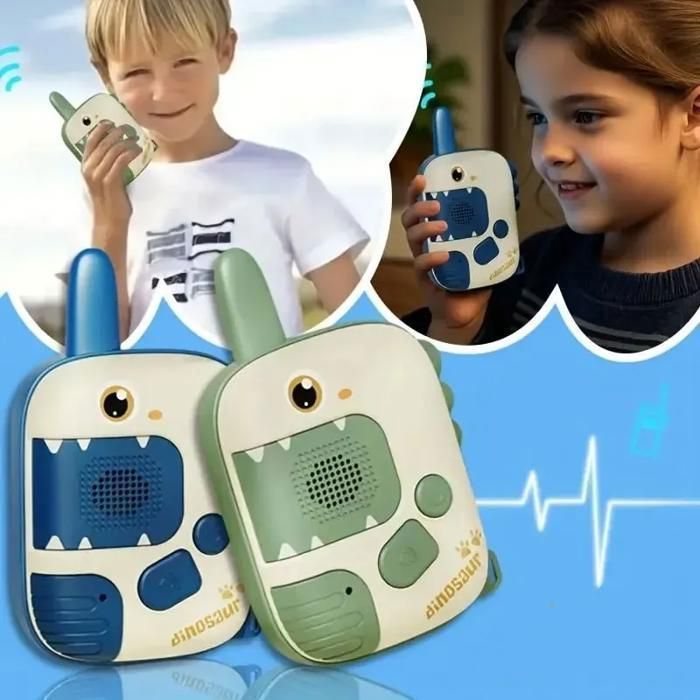 CloudValley - Talkies-walkies Vidéo Pour Enfants - Lot De 2 - Double Caméra 480P HD - Portée 183 M - Rechargeable USB-C - Dès 3 Ans