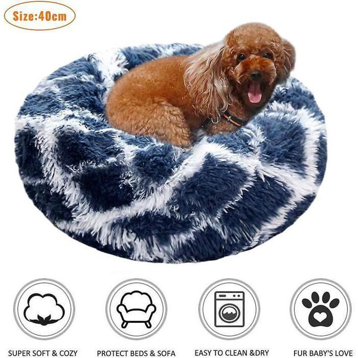 Meilleurs prix pour Lit rond pour chat et chien – Lit pour animal de compagnie antidérapant lavable et moelleux (en forme de beignet) Multic CORBEILLE