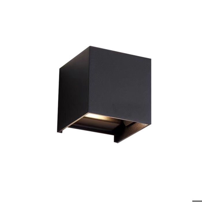 Applique murale extérieure LED 12W IP65 : détecteur mouvement 6000K froid noir jardin/couloir