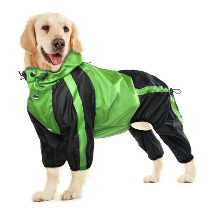 Comparer les prix de S-Imperméable pour chien à 4 pattes avec capuche poncho imperméable ajustable pour animaux de compagnie vêtement de pluie anti-nh