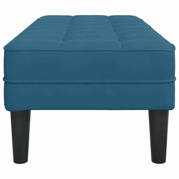Black Friday Banc salon - JILL - Banquette/Coffre - Bleu 113x57x39 cm - Velours BB442