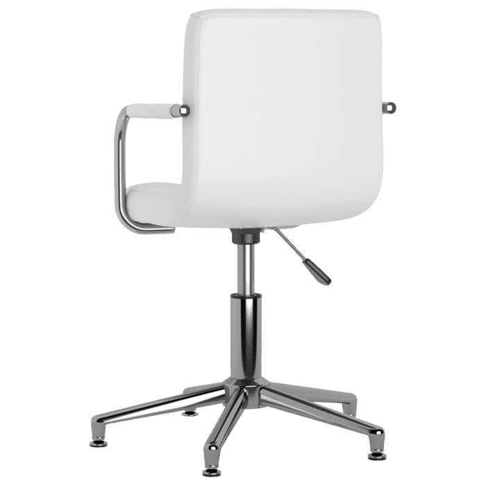 Sale 2026 Fauteuil de bureau - Pour 1 personne - desgin pivotante - Blanc Similicuir - 48x47x(74.5-88.5) cm DD397