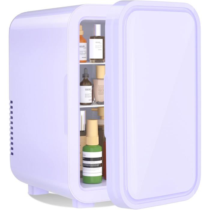 Mini réfrigérateur-YASHE réfrigérateur thermoélectrique portable pour chambre à coucher soins de la peau et voiture violet