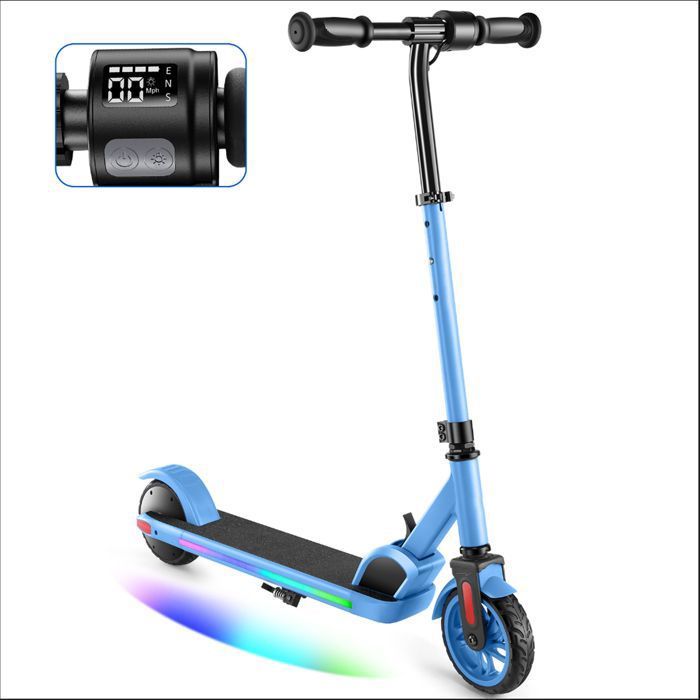 180W Trottinette électrique pour enfants hauteur réglable jusquà 16 km/h