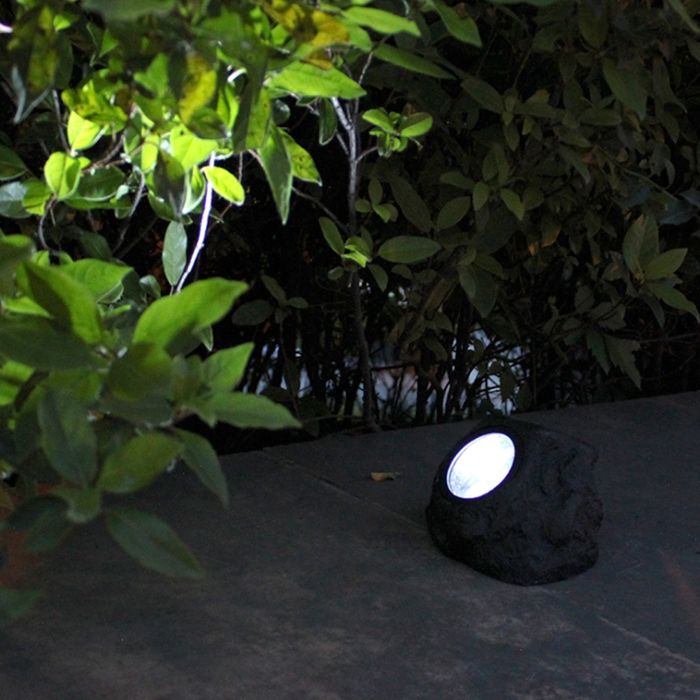 SALALIS Lampe de jardin Lampe LED à énergie solaire dextérieur imperméable Imitation pierre décoration de jardin decoration