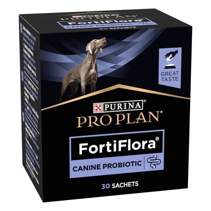 Alimentaire Probiotique pour chiens - Purina Pro Plan -  FortiFlora - Favorise la santé digestive - 30 sachets