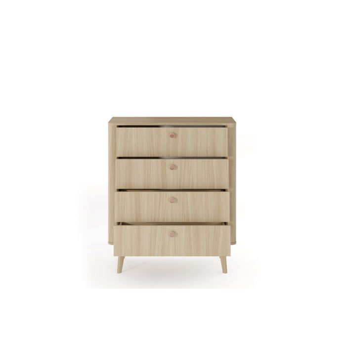 ELORA - Commode 88cm en panneau de particules laminé - Chêne clair ELORA - Commode 88cm en panneau de particules laminé - Chêne clair