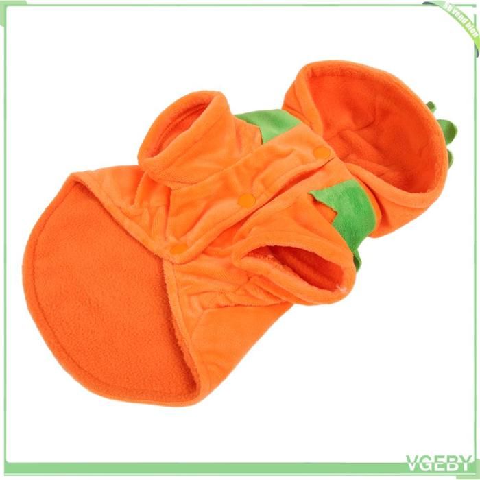Vêtements pour chien - FAFEICY - Citrouille Halloween - Orange - Taille XL - Polaire & chaud
