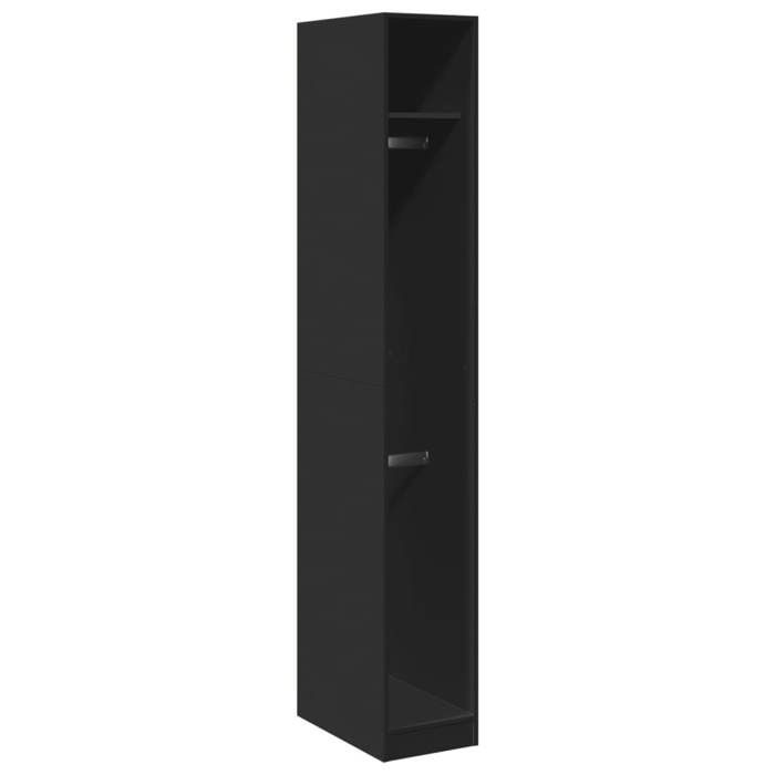 Garde-robe -(1 PCS）- Vidaxl - Armoire penderie Pour chambre noir 30x50x200  cm - bois dingénierie 615986nal68m