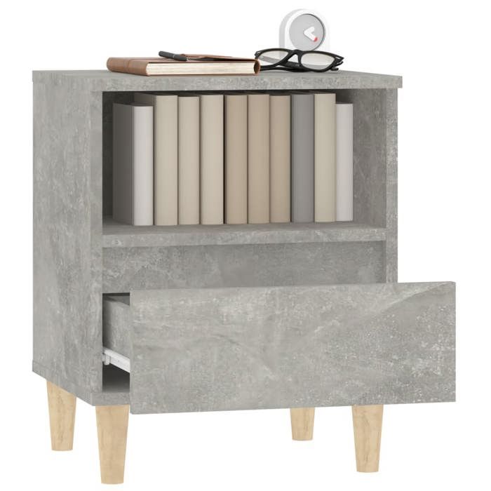 Tables de lit Moderne CHIC 2 pcs Armoires de chevet - Pour chambre - Gris béton 40x35x50 cm CC993