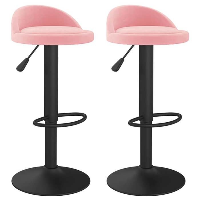 Tabourets îlot cuisine - vidaXL - CHIC - Tabourets de bar lot de 2 - rose velours 11.3 kg[389405]