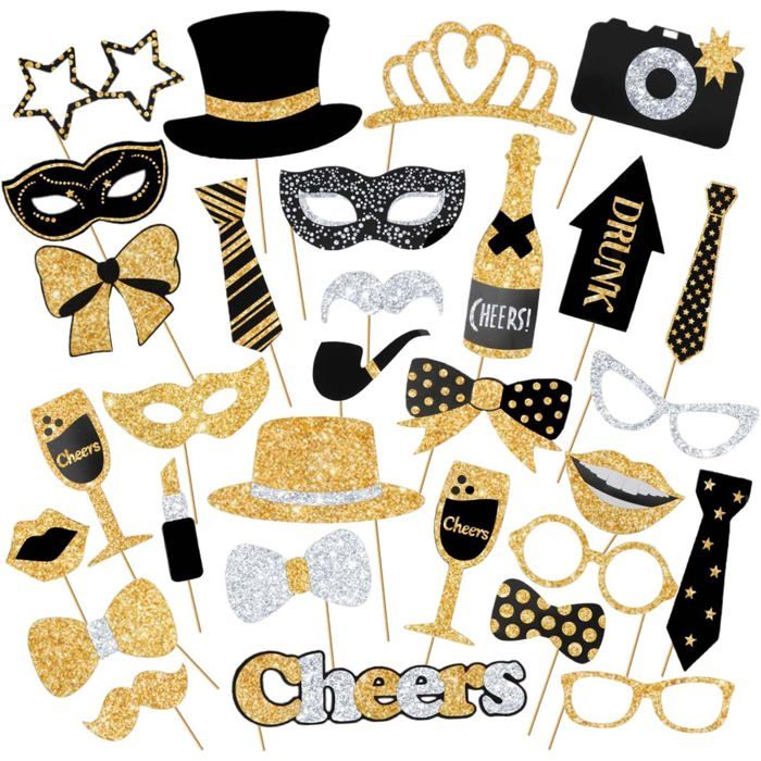 30 Accessoires Photobooth Anniversaire – DIY Fête Props
