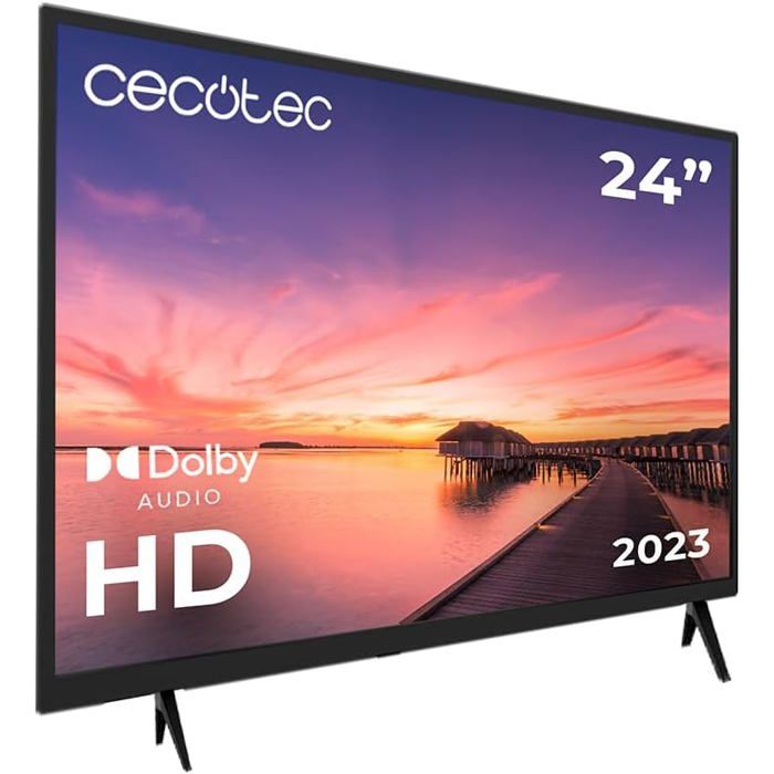 TV 0 Series 0024 24 Pouces HD Dolby Mémoire Flash 3 HDMI USB Télécommande Classe Énergétique E