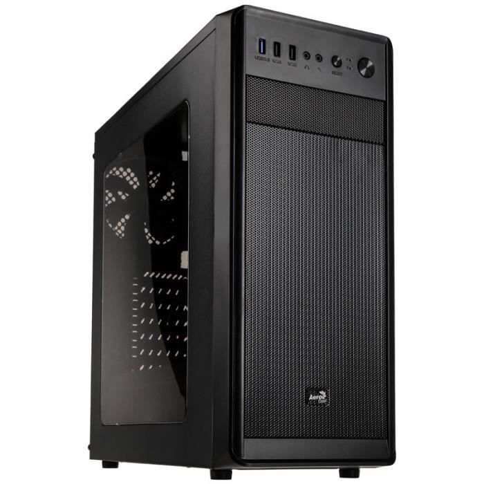 AEROCOOL BOITIER PC SI-5100 - Moyen Tour - Noir - Fenêtre acrylique - Format ATX (ACCM-SI01011.11)