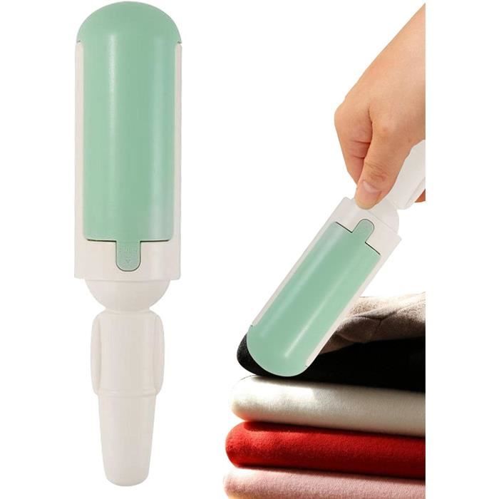 Comparer les prix de Brosse ADHÉSIVE pour Animaux DOMESTIQUES,Brosse à rouleau auto-nettoyante lavable pour cheveux, peluches, poussière(Vert)