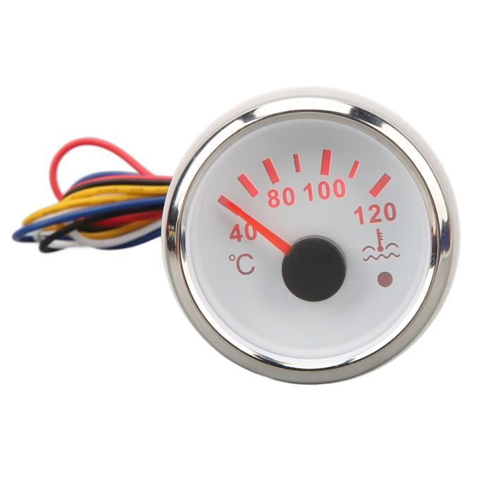 Jauge Température Eau Digitale 52mm – Capteur 1/8 NPT, Plage 100-300°F, 7 Couleurs LED, Style Racing