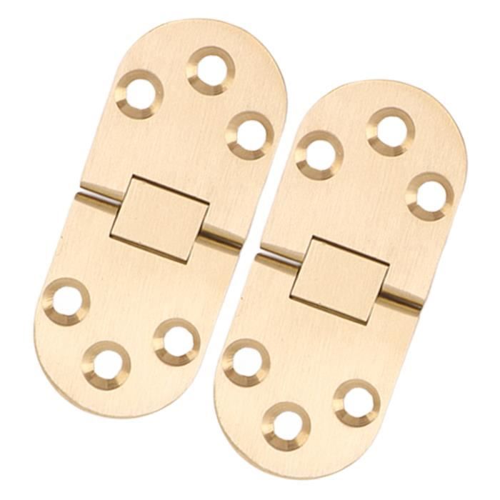 2 Charnières Pliables à Couvercle 180° - Fer, Rotatives, Taille Moyenne, Neuf Uxcell