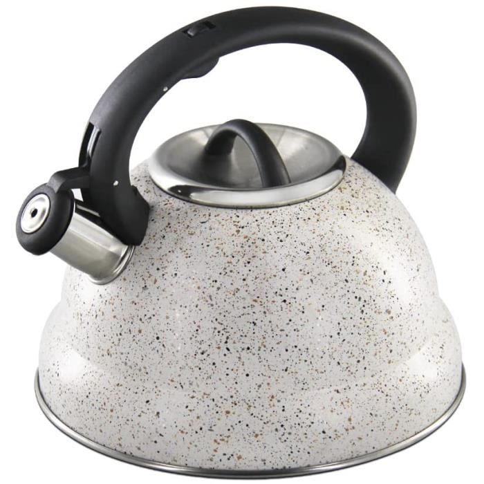 Bouilloire à Thé Sifflante Noire-marmite 3L Pour Cuisinière/plaque à Induction-théière