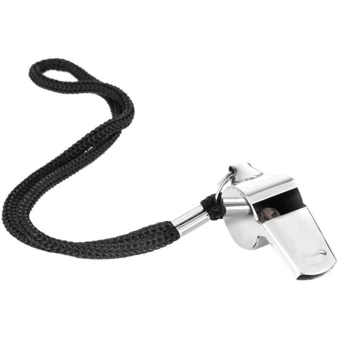 Sifflet Double Avec Bille Innovante - Pour Arbitres, éducation, Urgences - Acier Inox