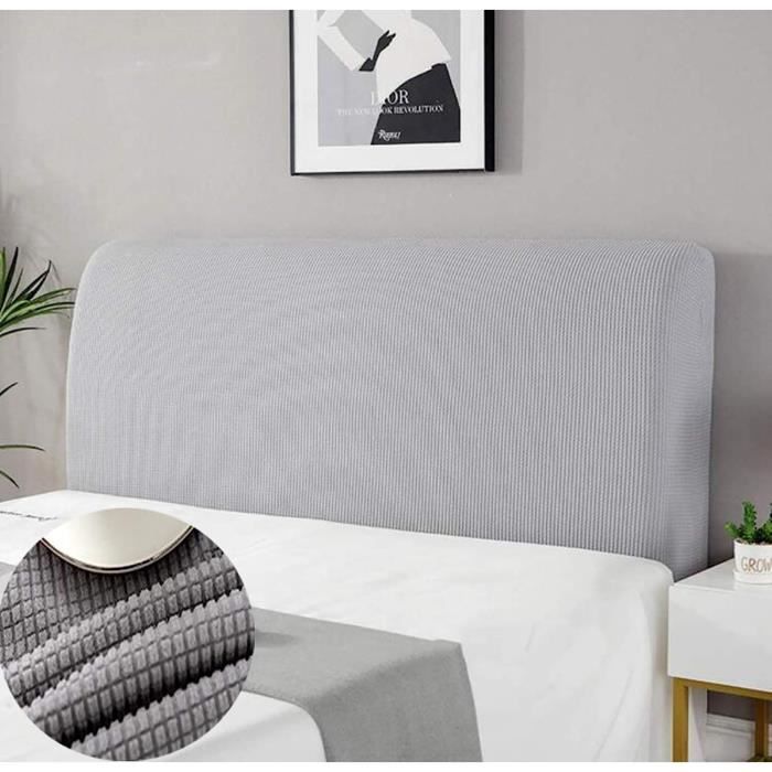 Housse Tête De Lit Extensible Velours Doux - Protection Complète King Size 170cm, Coussin Confortable Et Élégant