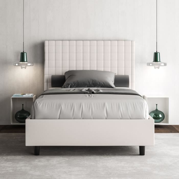 Lit coffre - Sunny - 1 place et demi - Blanc Lit coffre - Sunny - 1 place et demi - Blanc