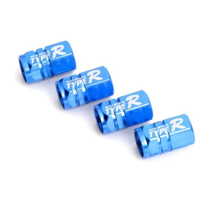 Lot De 4 Bouchons De Valve Pneu Vélo Aluminium - Rouge Pour Chambre à Air Route & VTT