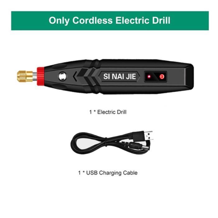 Perceuse électrique Mini perceuse sans fil pour bijoux, Outil de