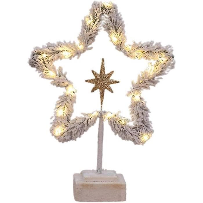 Flocage De Sapin De Noël Flocon De Neige Avec Lumière Led Décoration De