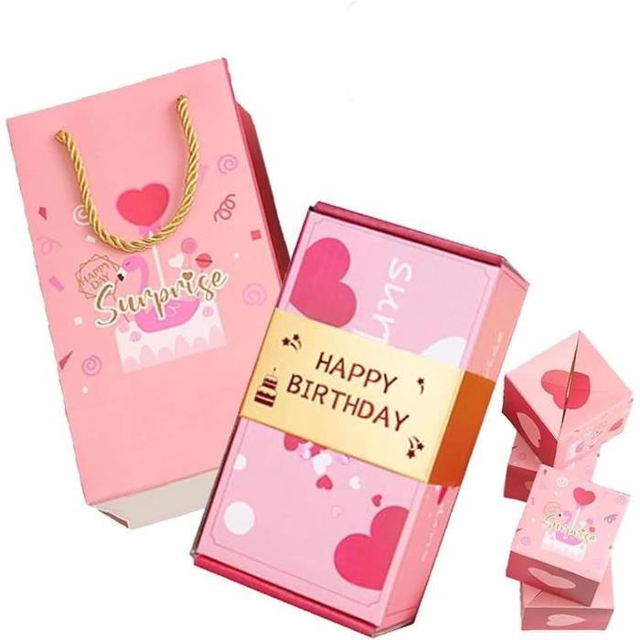 2 Enveloppes Cadeau Anniversaire Pliantes Pour Argent - Porte-monnaie Surprise Avec Message Doré - 11