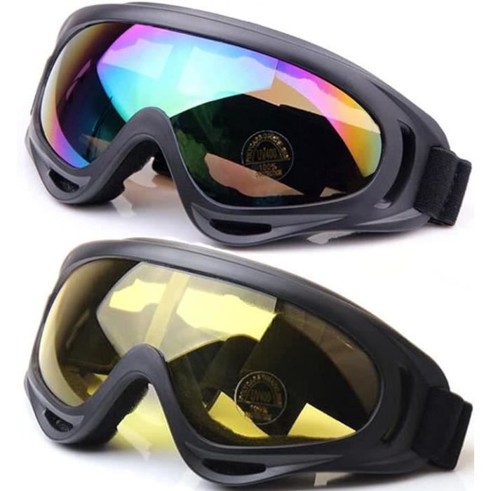Lunettes de ski Masques Snowboard Lunettes, Motoneige Moto Lunettes Ski  Goggles protection Lunettes Lens Anti-poussière, UV Protecti - Achat /  Vente lunettes de soleil - Cdiscount