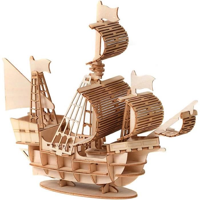 Kit De Construction En Bois - Bateau à Voile Miniature échelle 1:50 - Décoration & Loisir Créatif