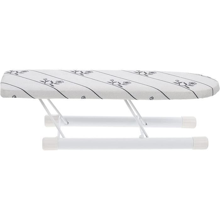 Mini Planche à Repasser Pliable Avec Housse Lavable - 26x11 Cm, Tube Acier Et Pieds Antidérapants, Parfaite Pour Voyages Et Détails