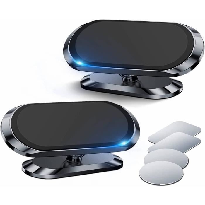 Support Téléphone Voiture Magnétique à Ventouse Double Face - Noir, Compact, Fixation Forte, Compatibilité Universelle