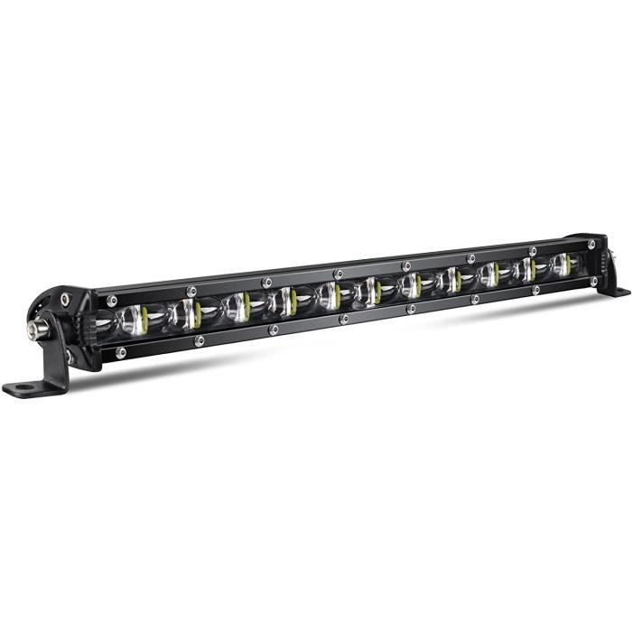 Barre LED AUXTINGS 50cm 510W + 2 Spots - Phares De Travail Étanches IP67 - 12V Pour Voiture, Camion