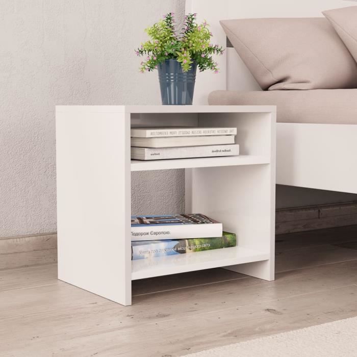 Table de chevet Scandinave - Meuble de chevet Table de nuit Blanc 40 x 30 x 40 cm - Aggloméré Super *829206