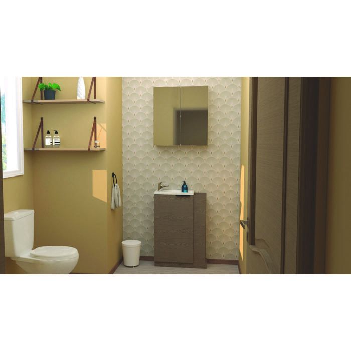 ONDEE ZEN Lave-mains WOODY - 57cm - Bois - Mélaminé - Livré en kit